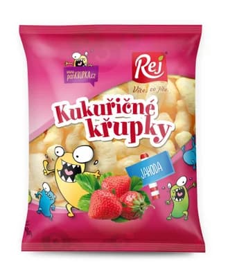 REJ Křupky kukuřičné jahodové