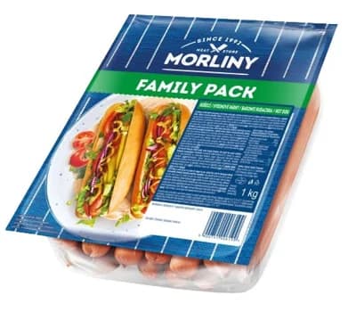Morliny Kuřecí loupací párky - family pack