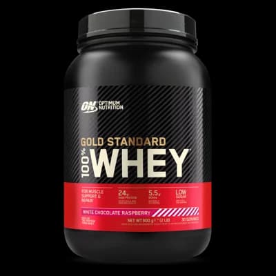 Optimum Nutrition 100% Whey Gold Standard bílá čokoláda malina