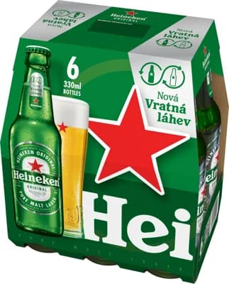 Heineken Světlý ležák sklo 6×0,33 l