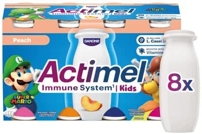 Actimel Kids Probiotický nápoj broskev 8×100 g