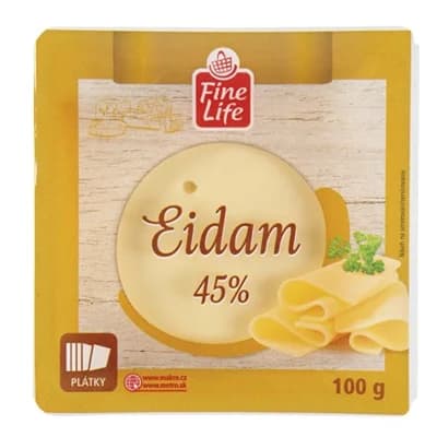 Fine Life Eidam 45 % plátky chlaz.