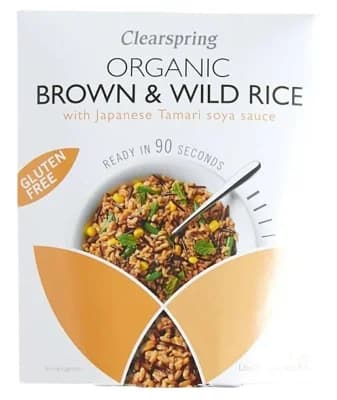 Clearspring BIO 90sec Hnědá a divoká rýže se sójovou omáčkou Tamari bez lepku