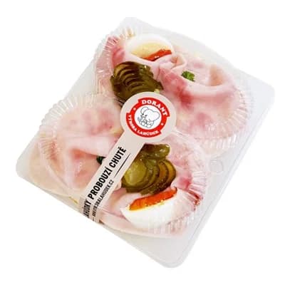 Chlebíček se šunkou chlaz. 2 x