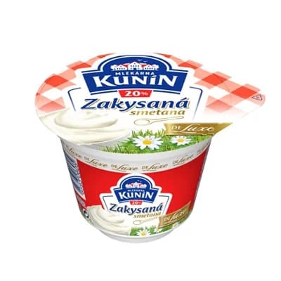 MLÉKÁRNA KUNÍN Smetana zakysaná de luxe 20 % chlaz.