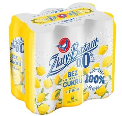 Zlatý Bažant Nealkoholický radler s příchutí citronu 6×0,5 l plech