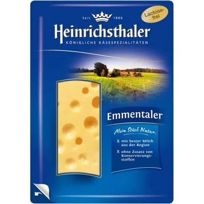 Heinrichsthaler Emmentaler bez laktózy plátky