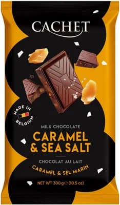 Cachet Tabulková čokoláda Mléčná s mořskou solí a karamelem