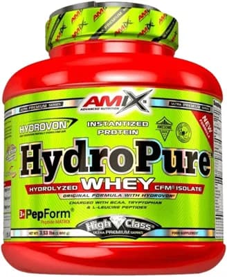 Amix HydroPure Hydrolyzed Whey CFM Protein - jahoda jogurt