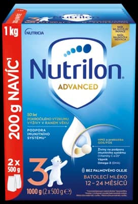 Nutrilon 3 Advanced batolecí mléko od uk. 12. měsíce