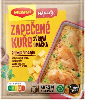 Maggi Nápady Zapečené kuře se čtyřmi druhy sýrů