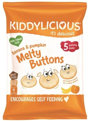 Kiddylicious Ovocno-zeleninové knoflíčky banán s dýní