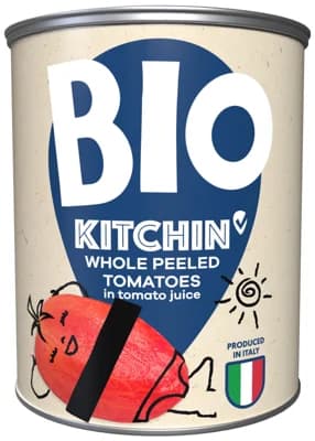 Kitchin BIO Celá loupaná rajčata v rajčatové šťávě