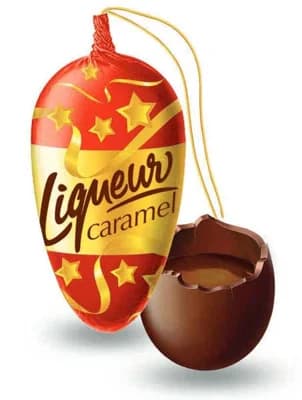 Figaro Šiška z mléčné čokolády plněná cappuccinovým / karamelovým likérem 1 ks