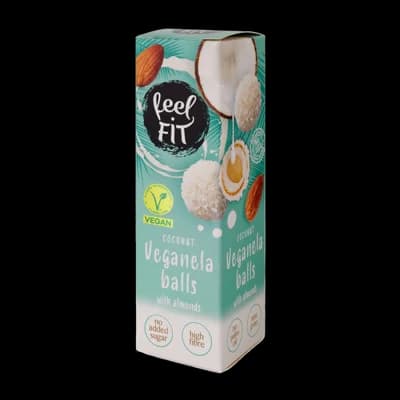 Feel fit Kokosové kuličky s mandlí, veganské, bez přidaného cukru