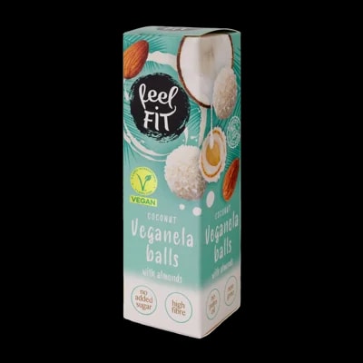 Feel fit Kokosové kuličky s mandlí, veganské, bez přidaného cukru