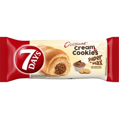 7DAYS Croissant Super Max Cream & Cookies oříšek & sušenky 20 x