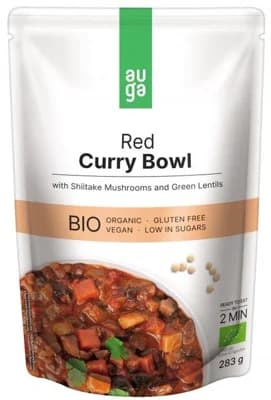Auga BIO Red Curry Bowl s červeným kari kořením, houbami shiitake a čočkou