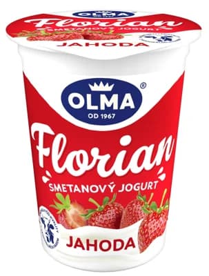 Olma Florian smetanový jogurt jahoda