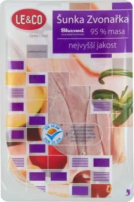 Le & Co Šunka Zvonařka nejvyšší jakosti plátky (95% masa)