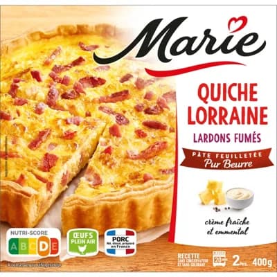 Monoprix Marie Quiche Lorraine s uzeným, crème fraîche a ementálem, máslové těsto