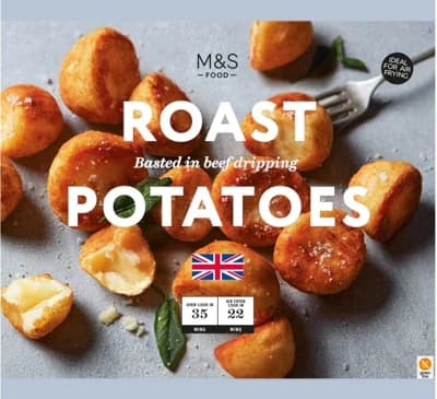 Marks & Spencer Brambory obalené v tenkém těstíčku a omaštěné hovězím tukem