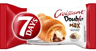 7 Days Croissant Double s náplní s kakaem a s náplní s vanilkovou příchutí
