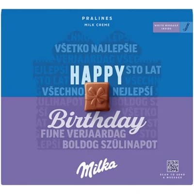 Milka Dezert Pralinky Milk Cream "Happy Birthday"