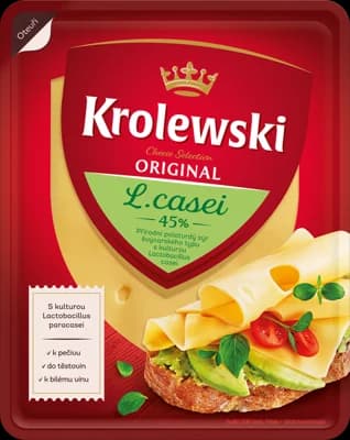 Krolewski Sýr L.Casei 45%, plátky
