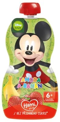 Hami ovocná kapsička Mickey Jahoda a banán