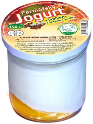 Farma rodiny Němcovy Farmářský jogurt jablko, rozinka, skořice