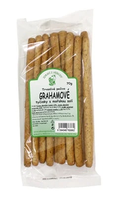 Zdraví z přírody Grahamové celozrnné tyčinky mořská sůl