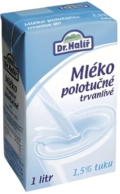 Dr. Halíř Trvanlivé polotučné mléko (1,5%)