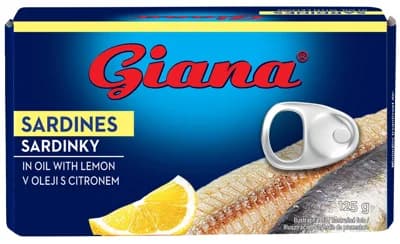 Giana Sardinky RP ve 100 % slunečnicovém oleji s citrónem Premium