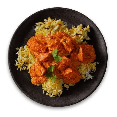 Authentic Kuřecí Tikka Masala s barevnou rýží