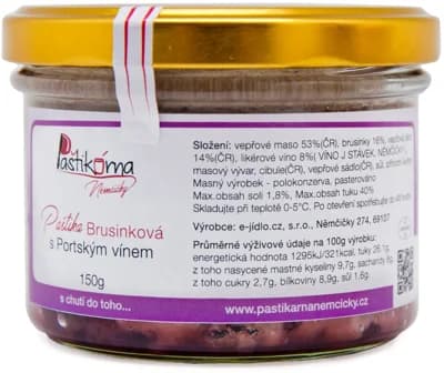 Paštikárna Paštika brusinková s portským vínem