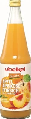 Voelkel BIO Džus jablko, meruňka a broskev 100% sklo