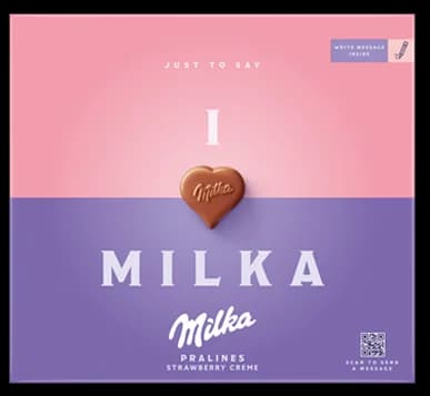 Milka I love Milka Strawberry dezert bonboniéra