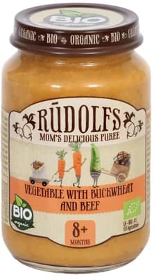 Rudolfs BIO Příkrm zelenina s pohankou a hovězím masem