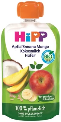 Hipp BIO Ovocná kapsička jablko, banán, mango, kokos, oves