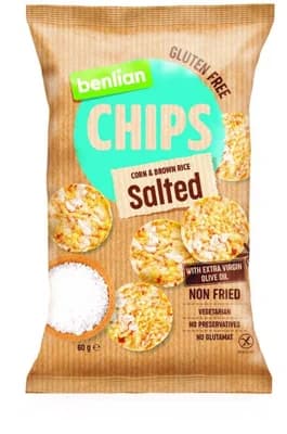 Benlian Corn & Brown rice chips Mořská sůl