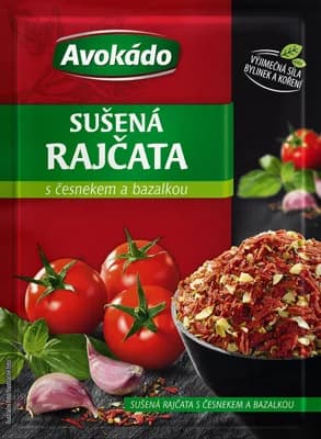Avokádo koření Sušená rajčata s česnekem a bazalkou