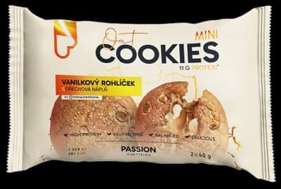 Passion Nutrition Plněné proteinovo-ovesné cookies s ořechy a ořechovou náplní