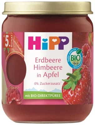 HiPP BIO Superovoce jablko, jahody a maliny od uk. 4.–6. měsíce
