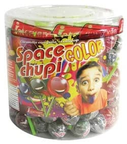 Space chupi color Barvící lízátko 150 x 9,