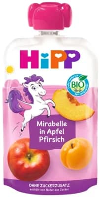 HiPP BIO Kapsička Hippis jablko, broskev a mirabelka