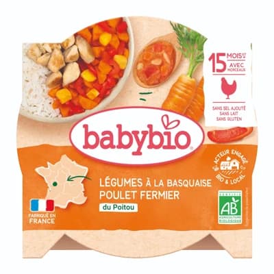 Babybio BIO Zelenina s farmářským kuřetem a rýží