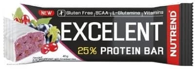 Nutrend EXCELENT protein bar, černý rybíz s brusinkami