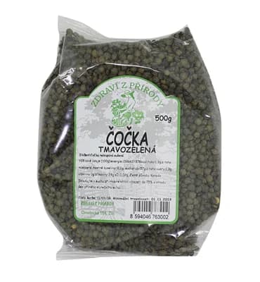 Zdraví z přírody Čočka tmavozelená