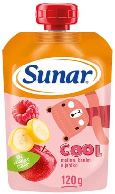 Sunar Cool ovocná kapsička malina, banán, jablko 12m+